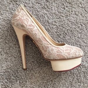 Charlotte Olympia lace pump